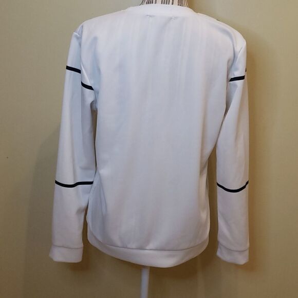 BLACK & White polyester sweatshirt. Ladies large - Picture 2 of 7